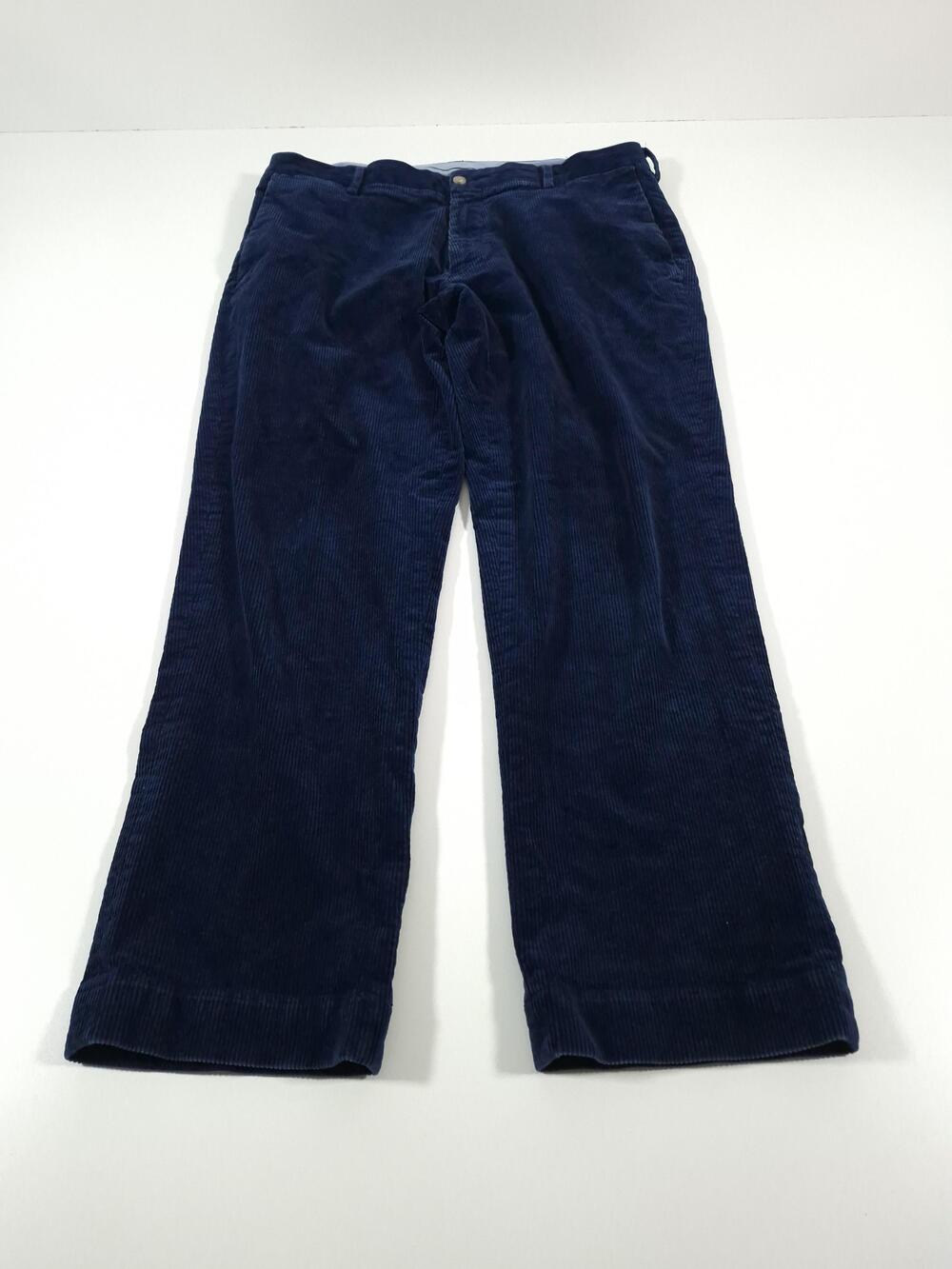 Polo Ralph Lauren Pants Mens 36x30 Blue Corduroy Classic Chino Stretch Casual